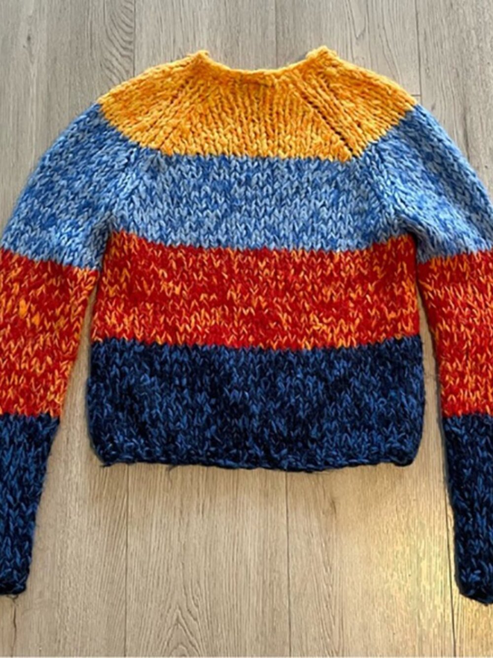 Deadstock Vintage Chunky Striped Knit Sweater - Picture 2 of 2